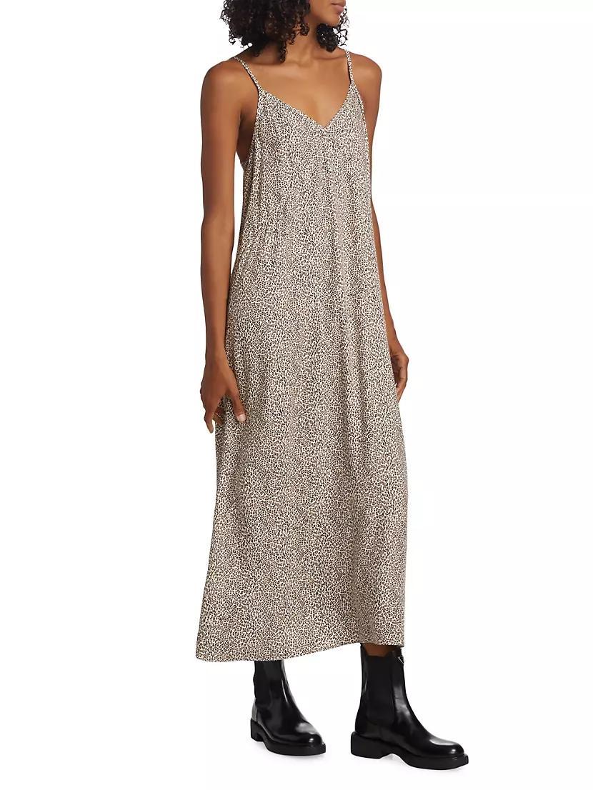 Leopard Print Maxi Slip Dress Product Image