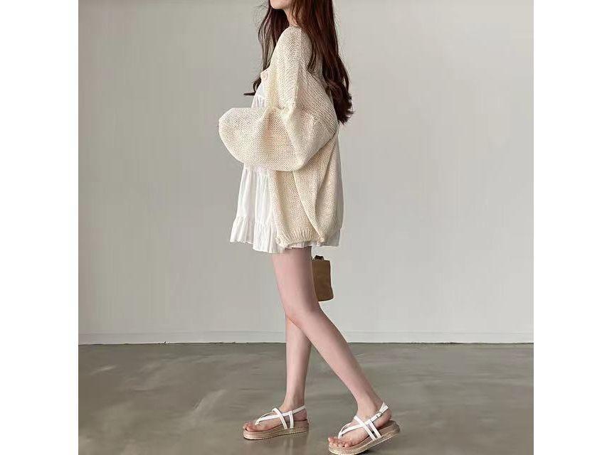 Spaghetti Strap Tiered Oversized Mini Dress Product Image