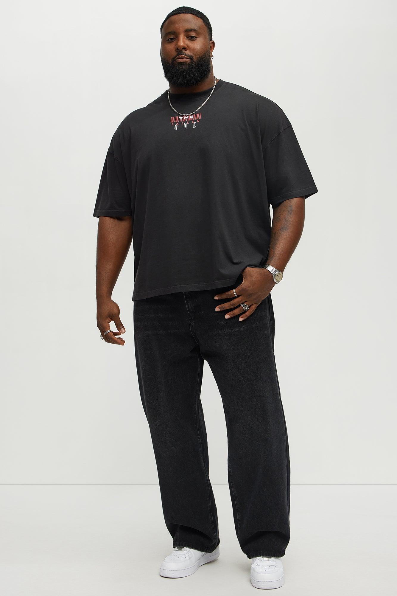 The Fallen One Oversized Short Sleeve Tee - Black Wash Male Product Image