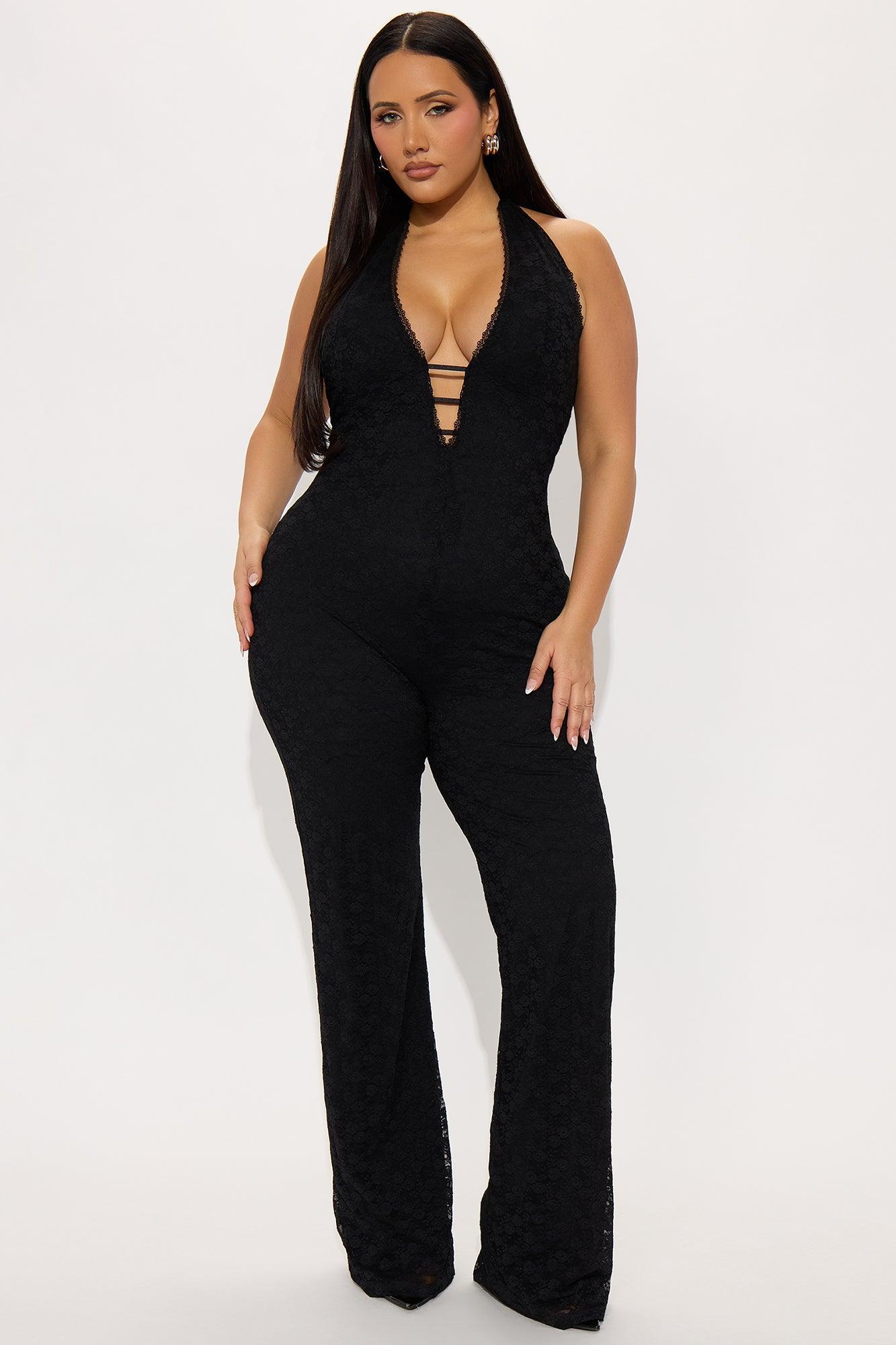 Never Ending Love Lace Jumpsuit - Black Product Image