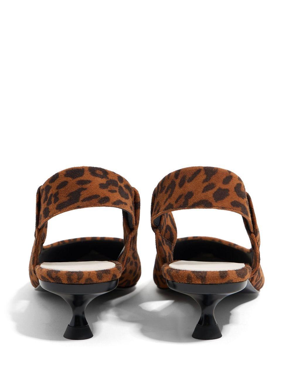 40mm leopard-print slingback pumps Product Image