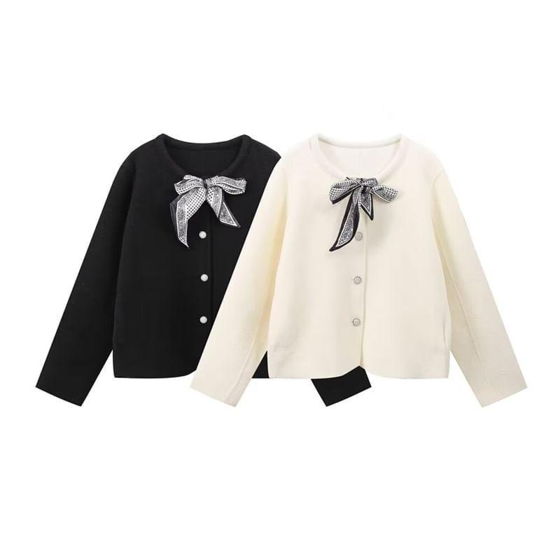 Plain Bow Cardigan Product Image