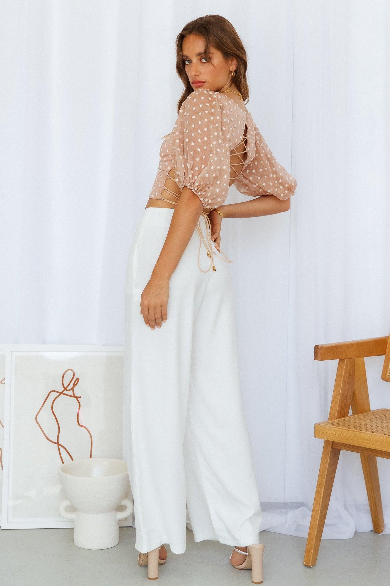 In A Field Crop Top Mocha Product Image
