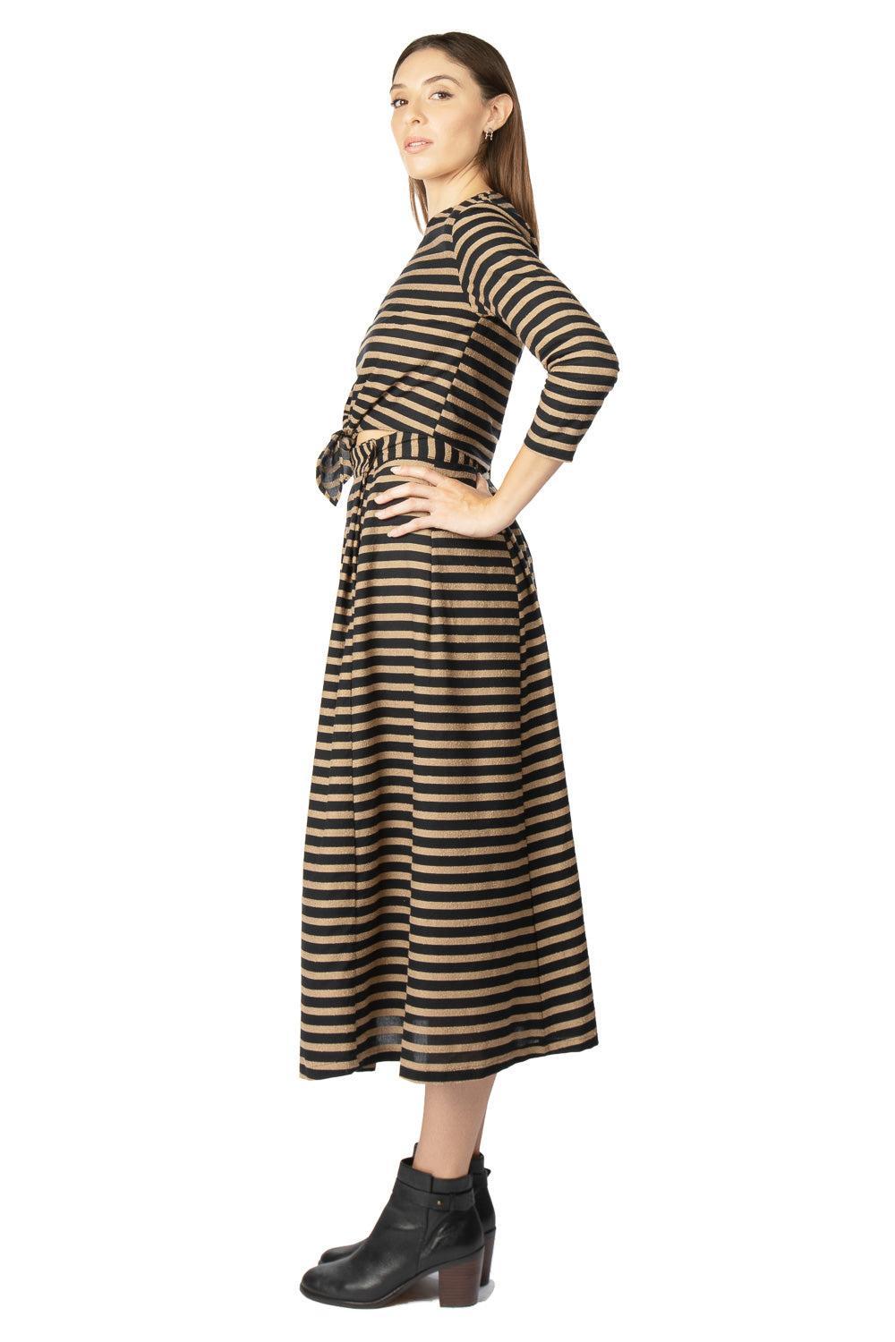 Tie Top in Black Stripe Product Image