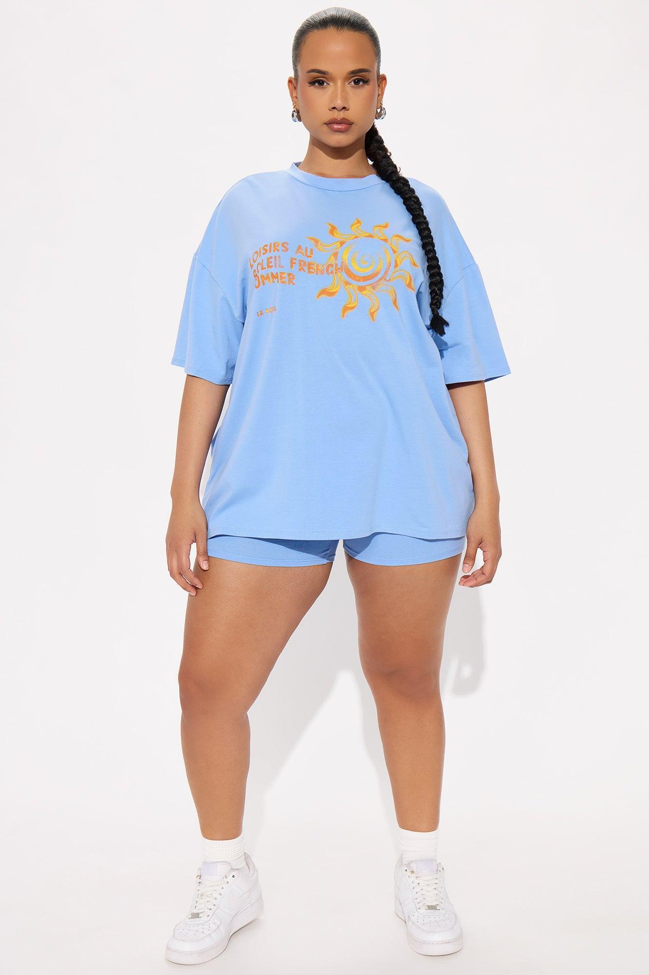 Le Soleil Short Set - Light Blue Product Image