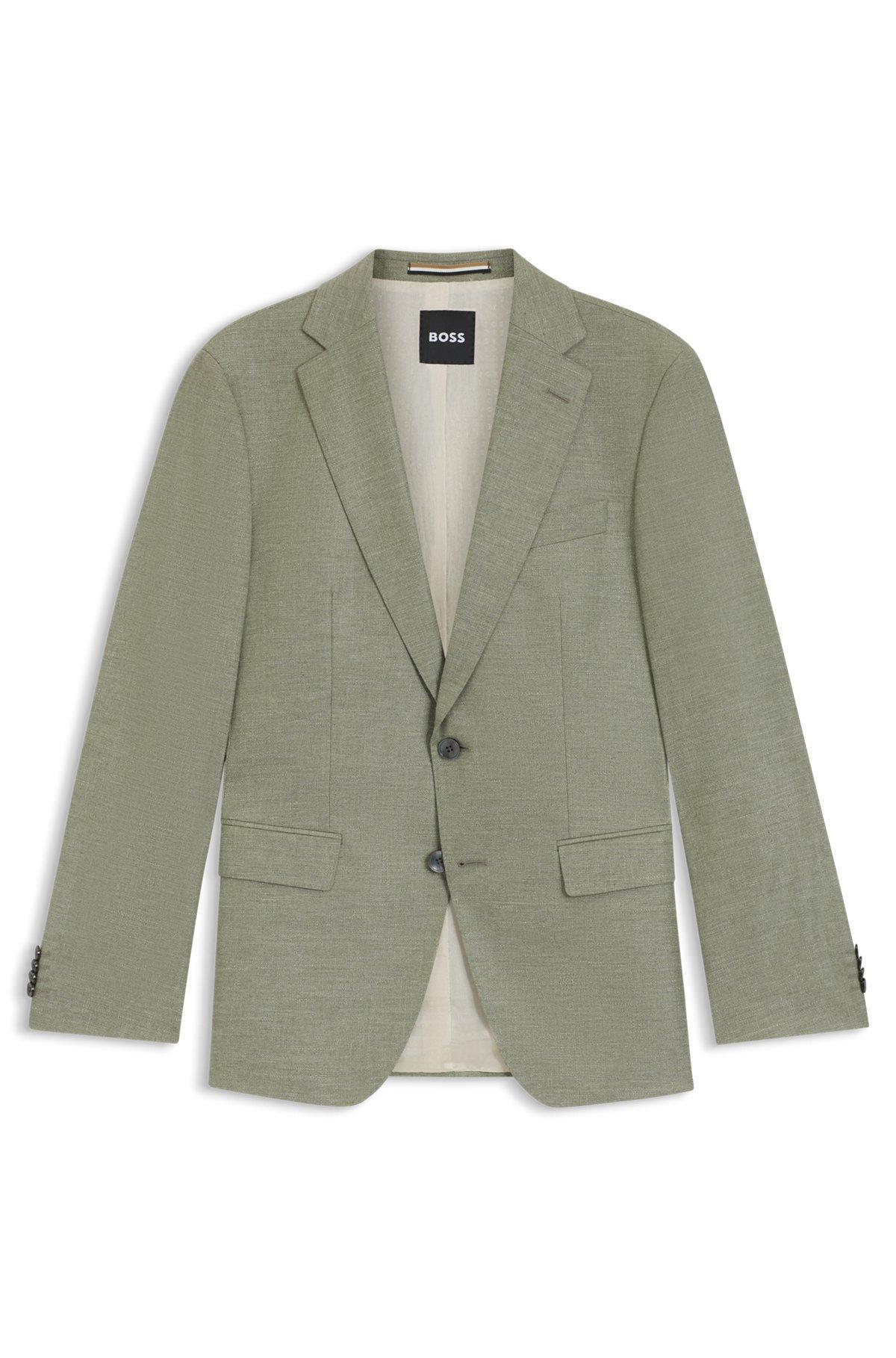 Slim-fit blazer in patterned stretch fabric Product Image