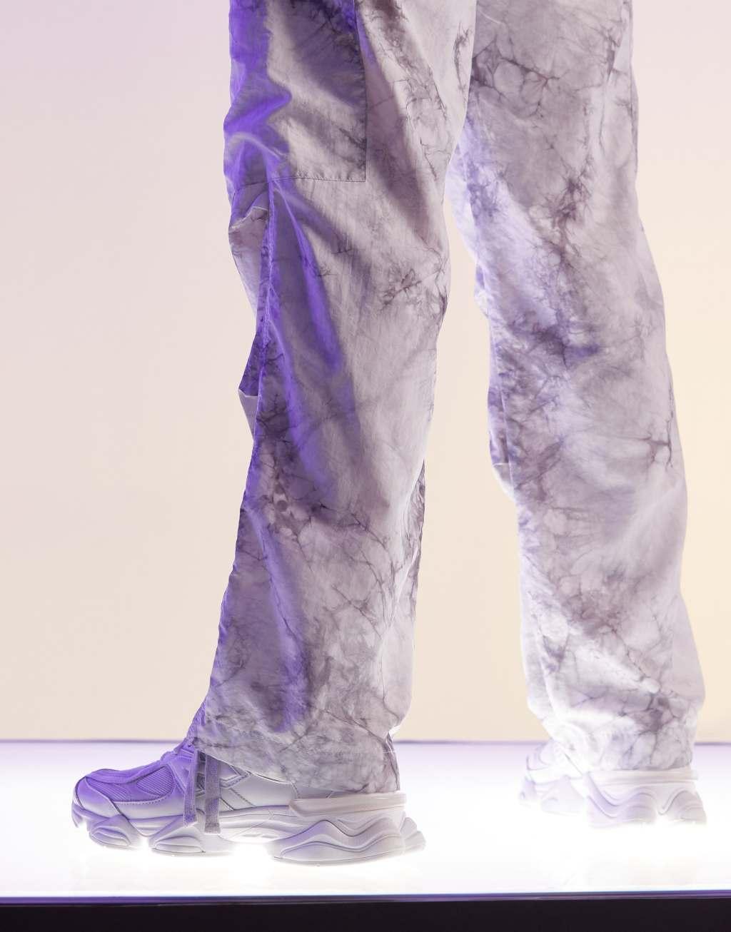 ASOS DESIGN parachute cargo pants in tie dye print Product Image