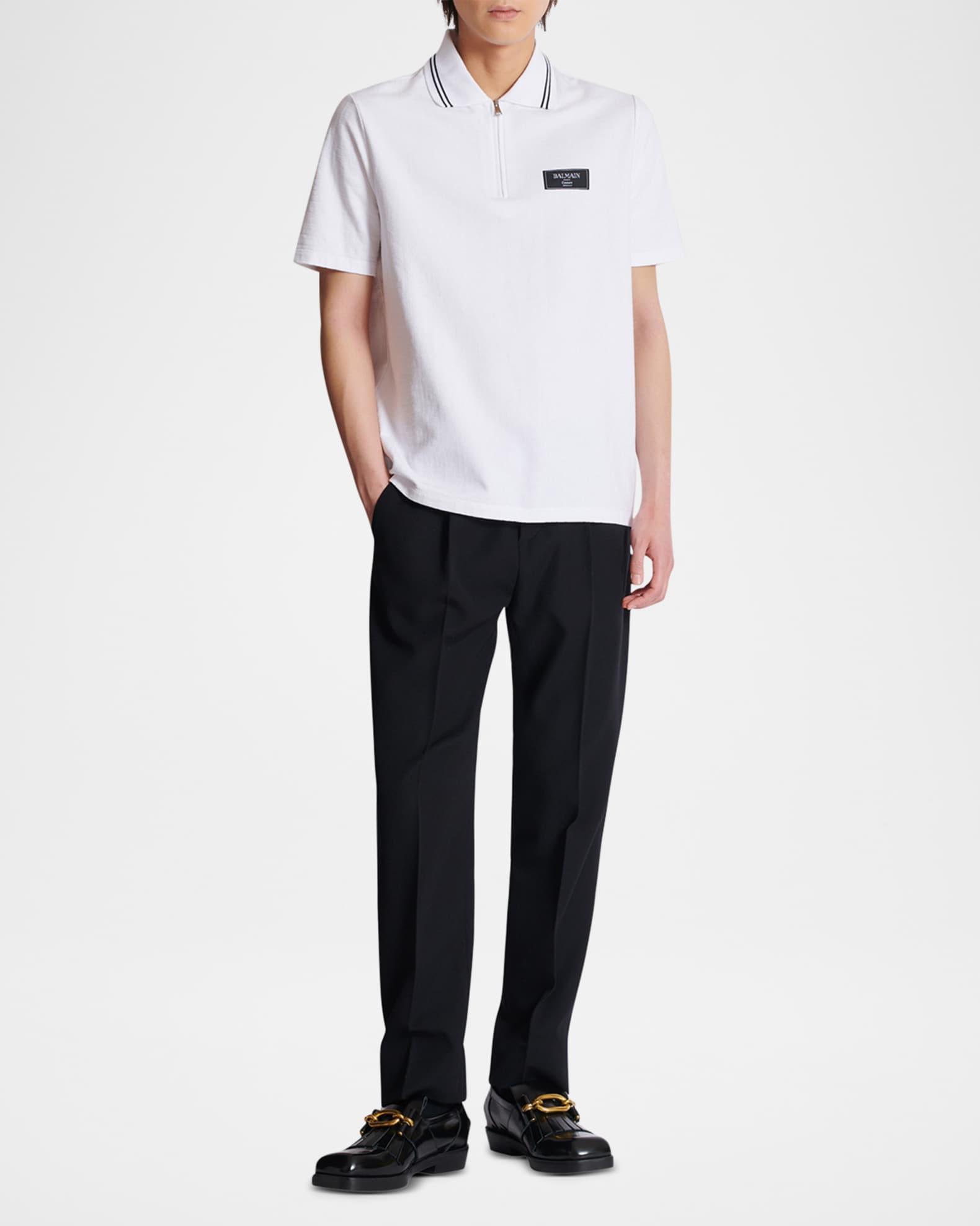 Men's Monogram Zip Polo Shirt Product Image