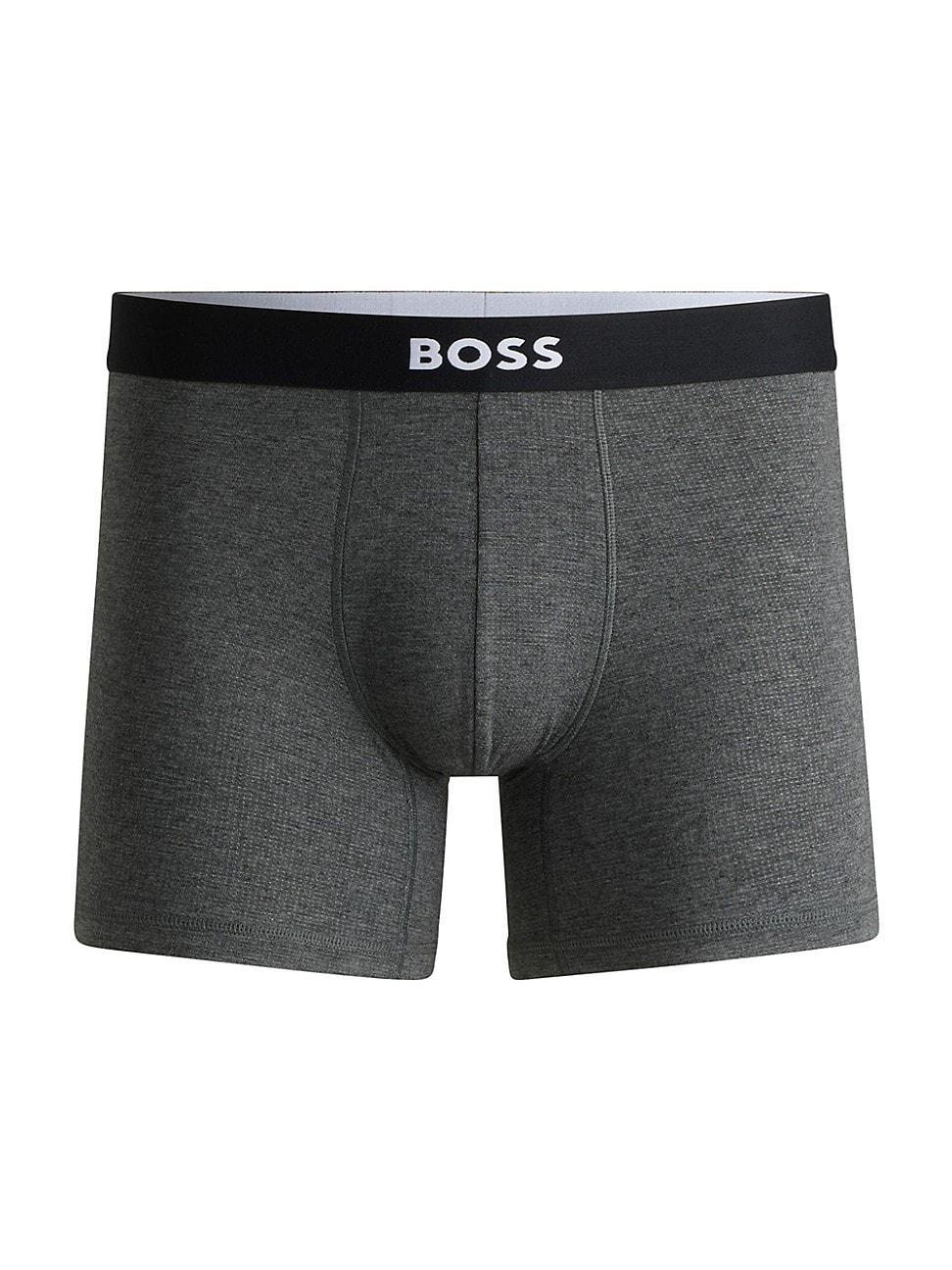 Mens Stretch-Jersey Boxer Briefs with Logo Waistband Product Image