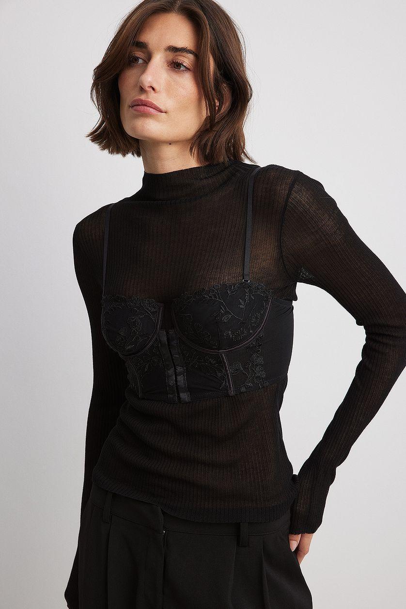 Embroidery Balconette Corset Product Image