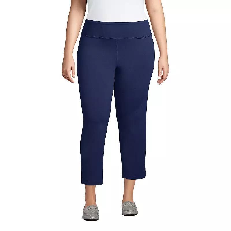 Plus Size Lands' End Active Crop Yoga Pants, Women's, Size: 2XL, Green Moss Product Image