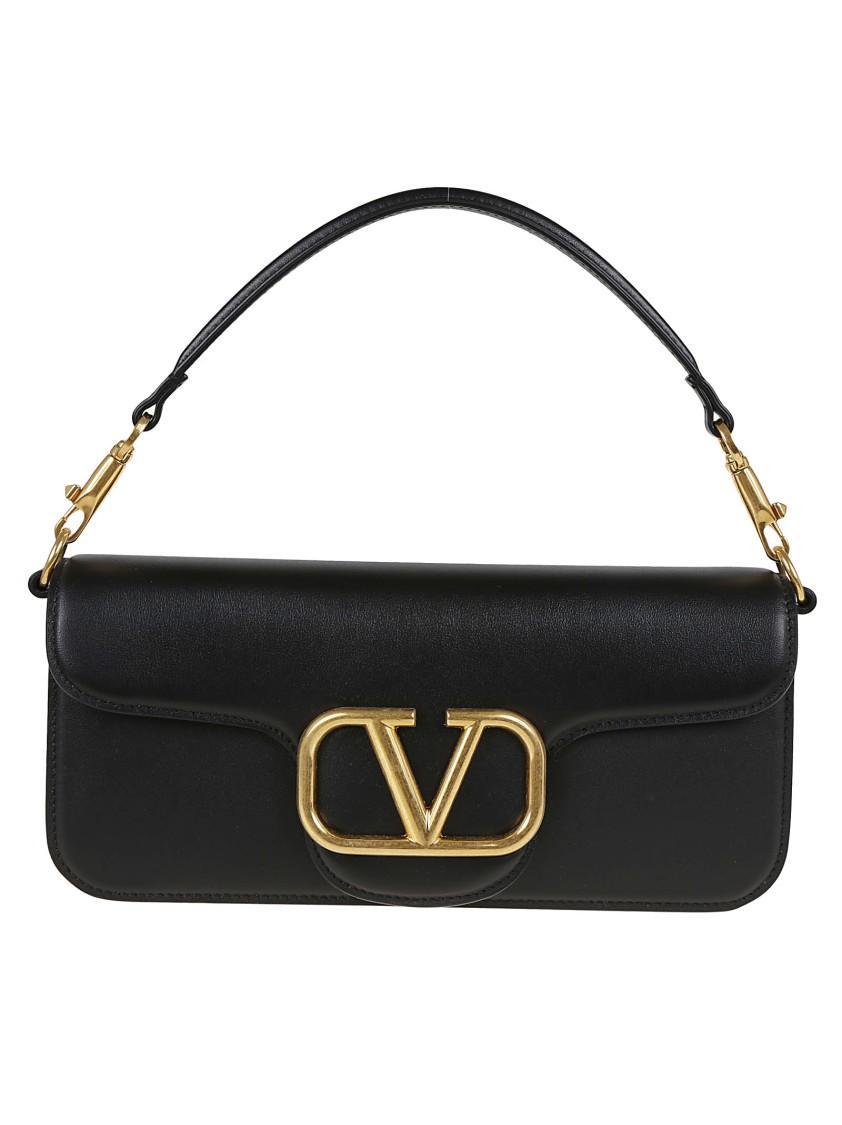 VALENTINO GARAVANI Leather Loco Shoulder Bag In Black Product Image