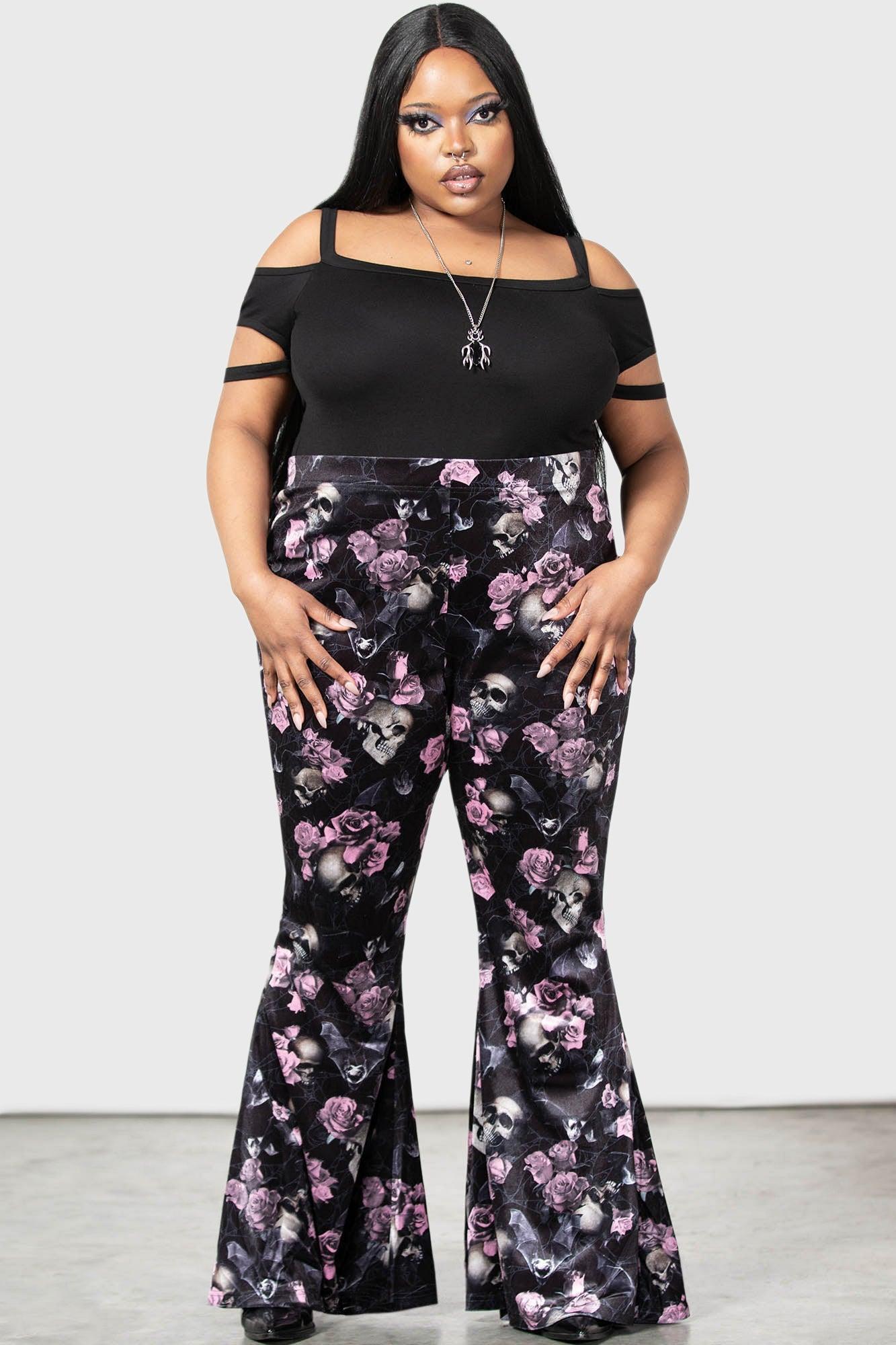 Moondance Bell Bottoms [BLACK/PINK] [PLUS] - Resurrect Female Product Image