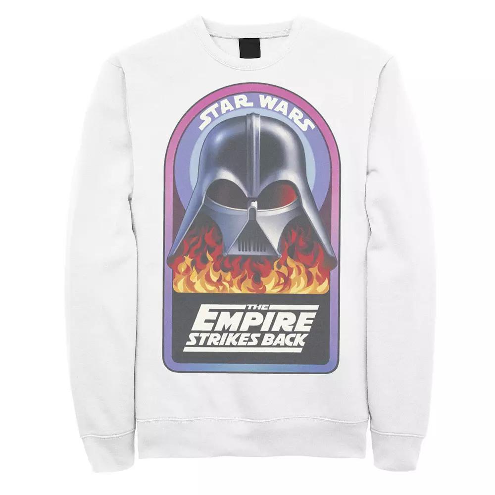 Men's Star Wars: The Empire Strikes Back 40th Darth Vader Flames Sweatshirt, Size: Large, White Product Image
