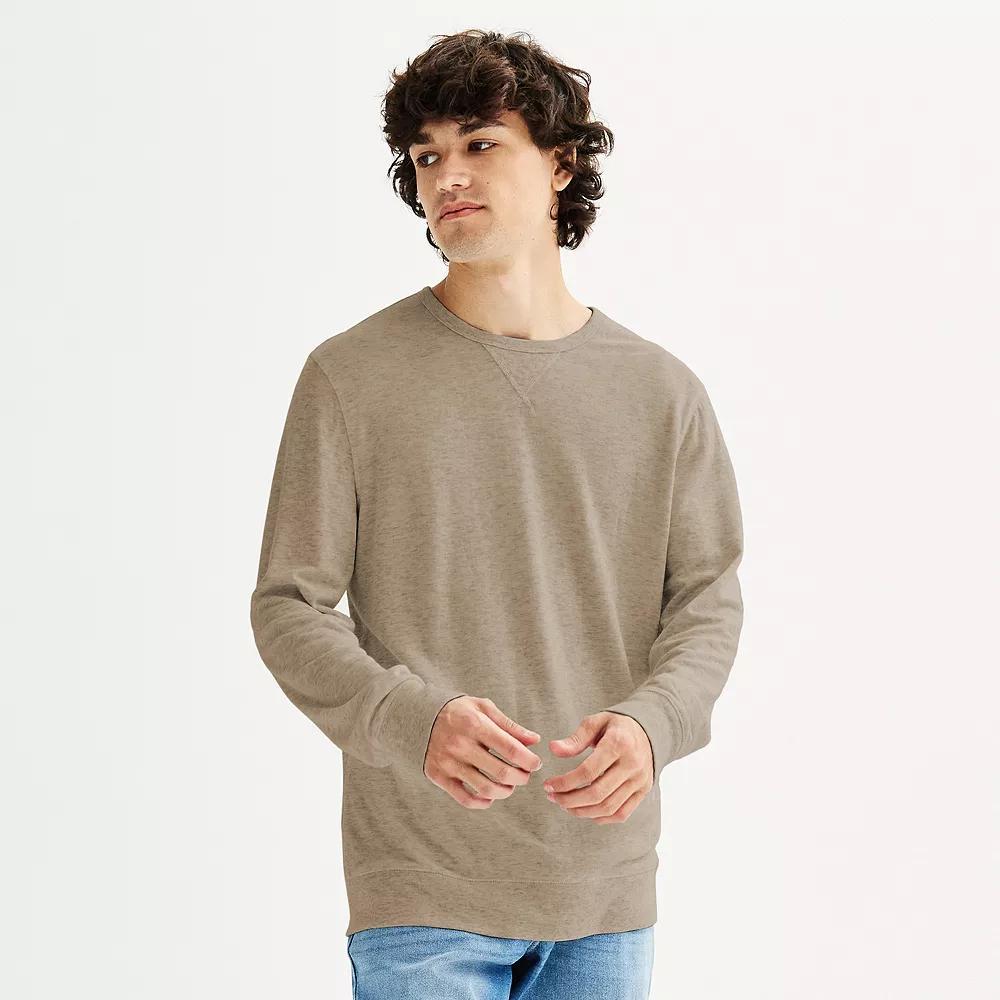 Men's Sonoma Goods For Life® Double Knit Crewneck Tee, Size: Small, Oatmeal Product Image