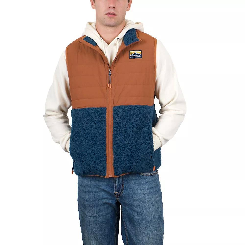 Men's Mountain and Isles Zip Front Vest, Size: Large, Teak Silver Blue Product Image