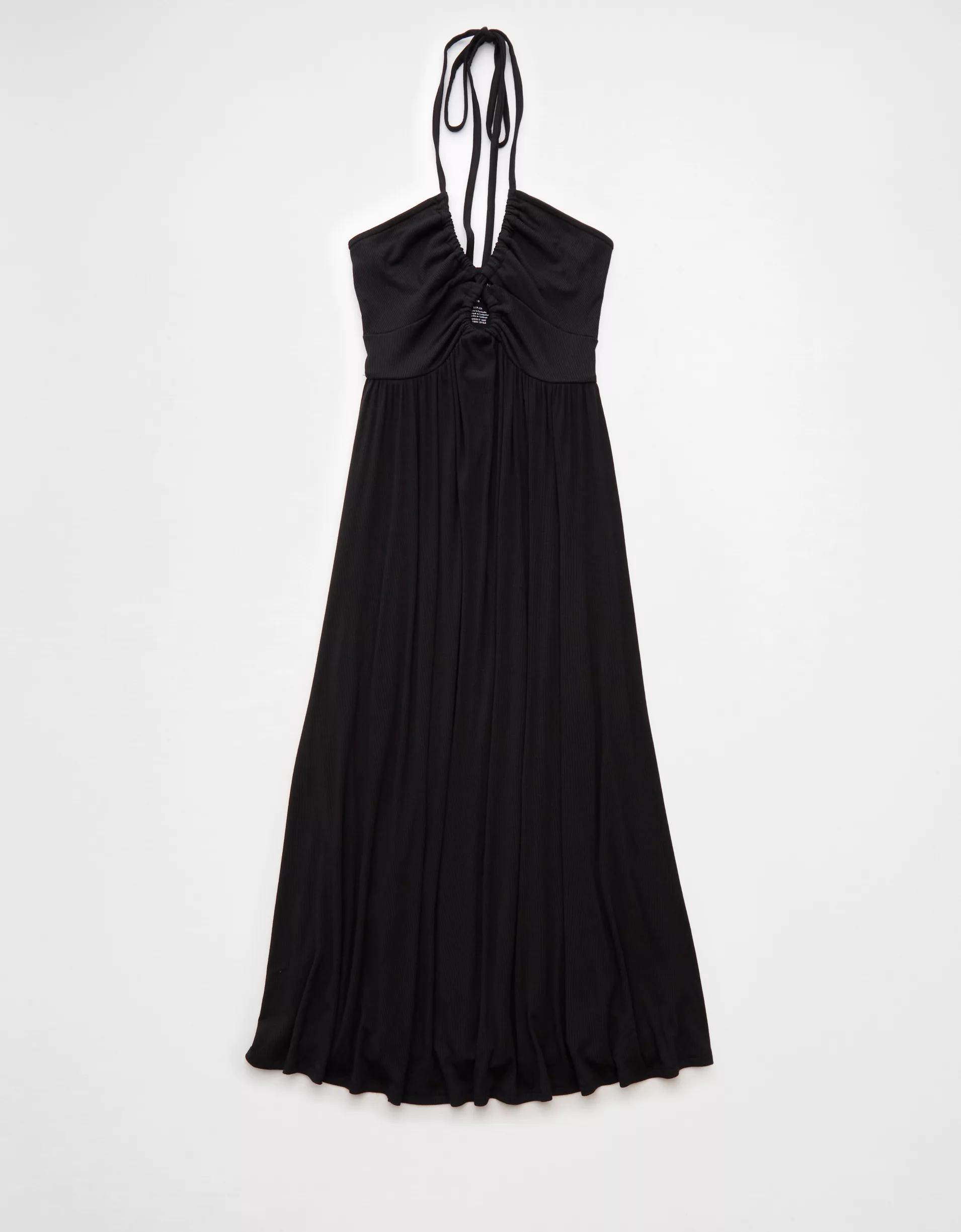 AE Soft & Sexy Keyhole Halter Midi Dress Product Image