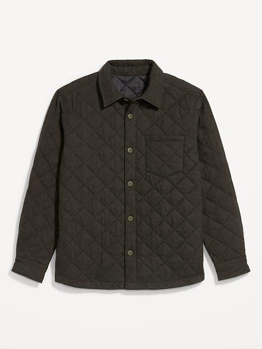 Quilted Button-Down Shacket Product Image