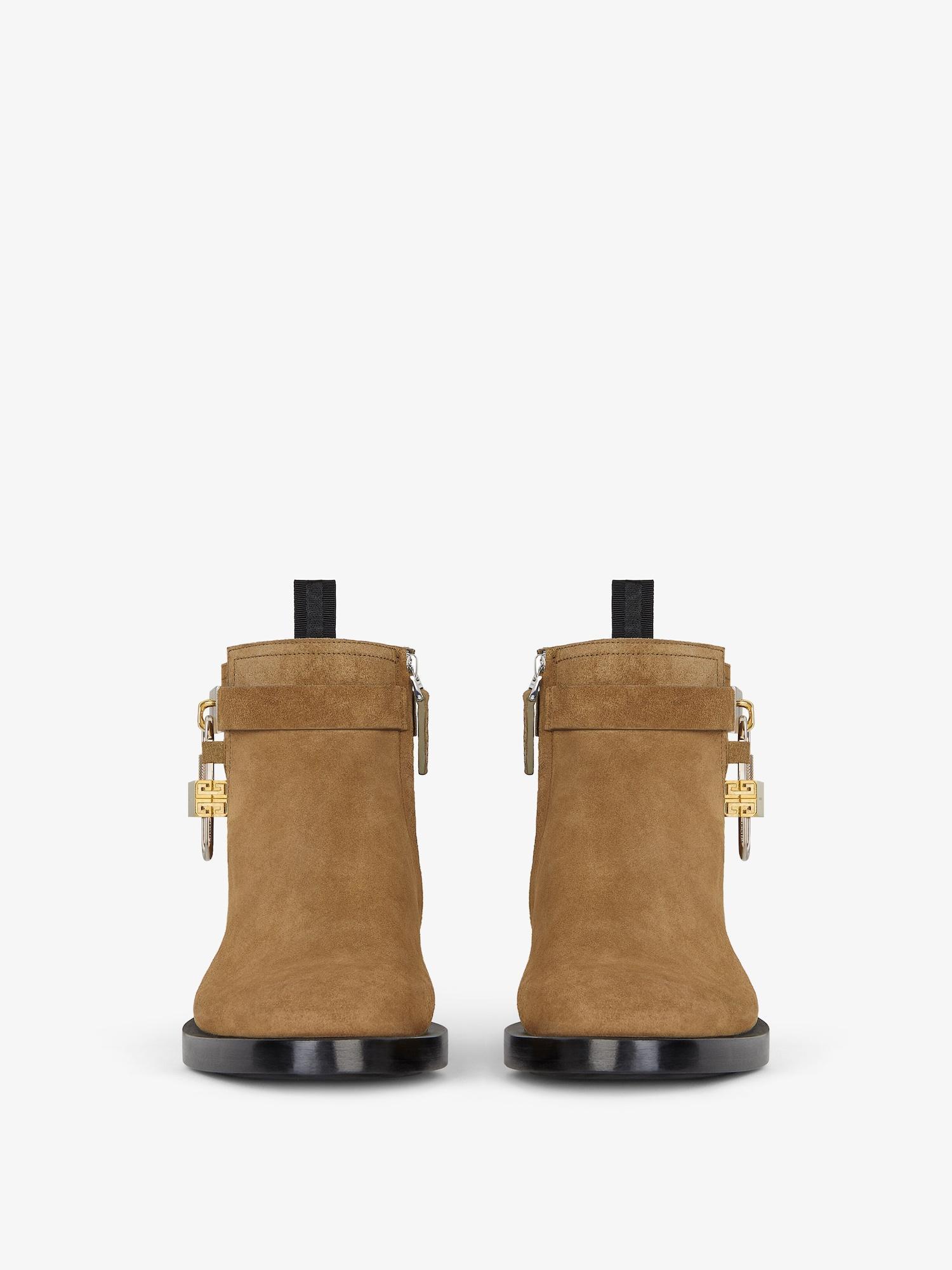 Lock ankle boots in suede Product Image