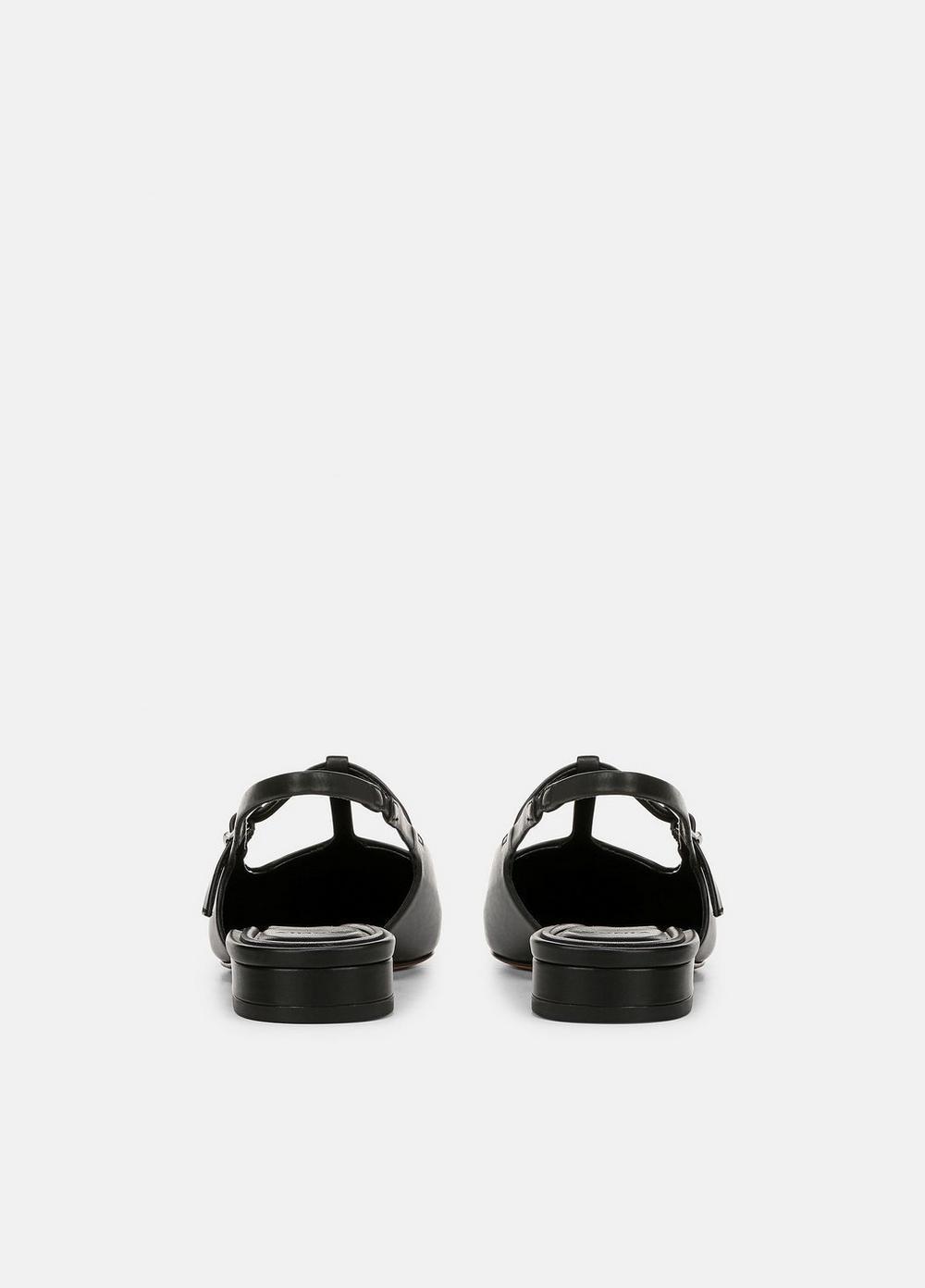 Womens Iliana Leather Slingback Flat, Black, Size 5 Vince Product Image