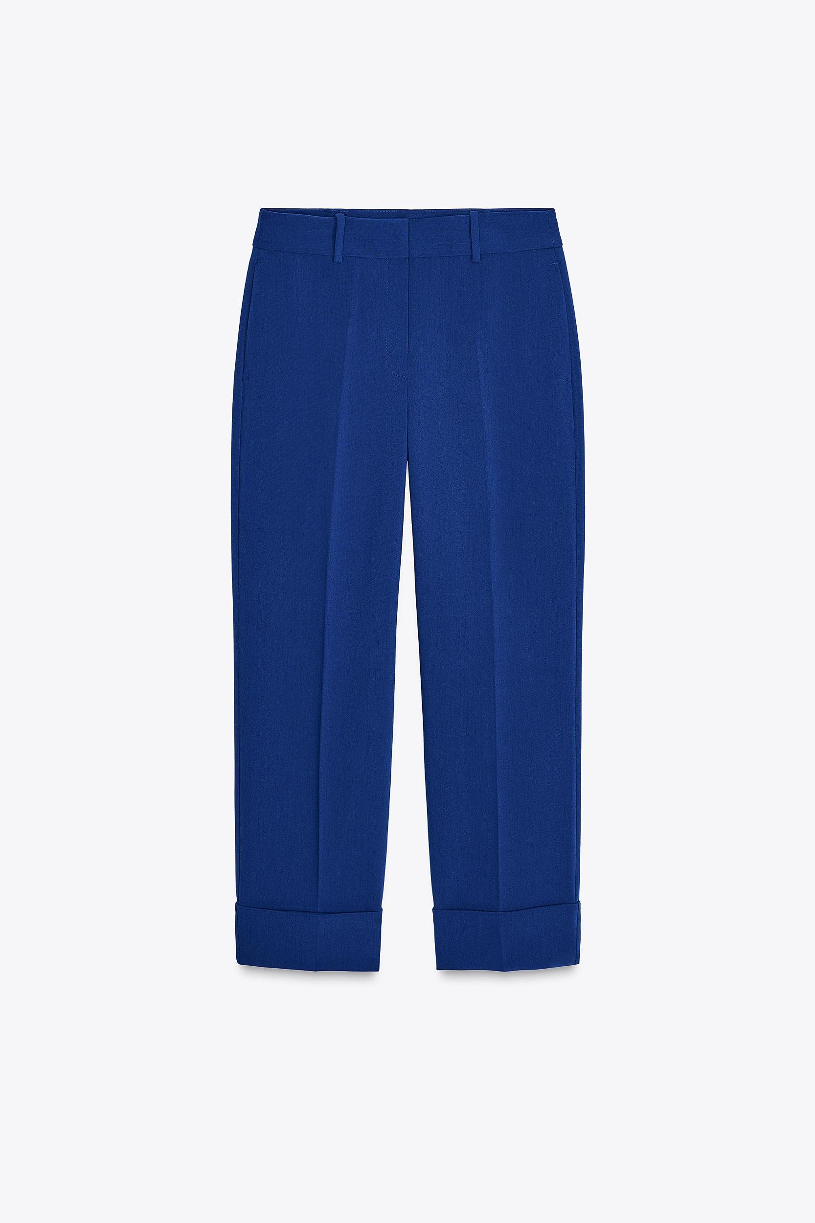 TURNED UP CUFF STRAIGHT LEG PANTS Product Image