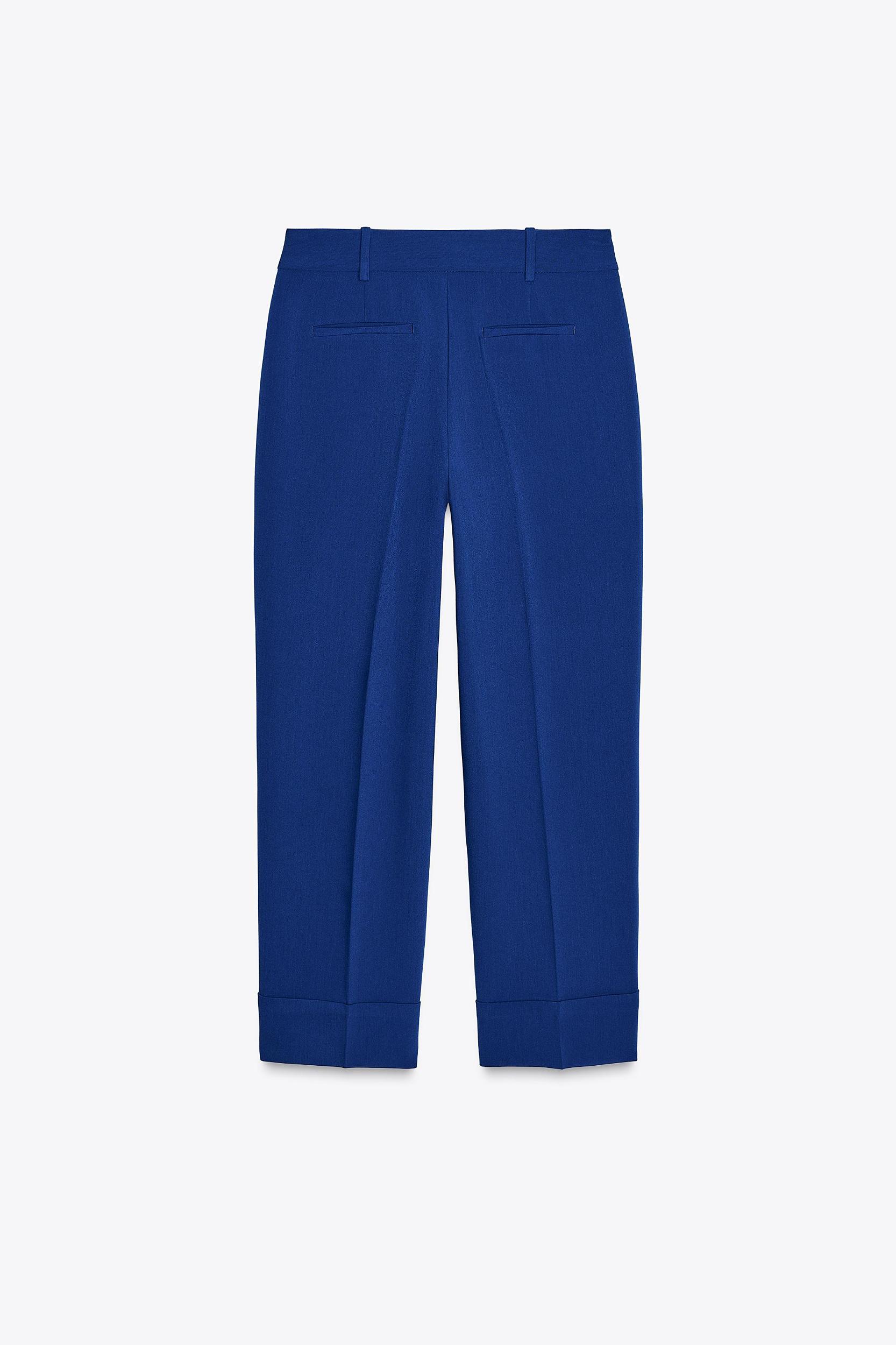 TURNED UP CUFF STRAIGHT LEG PANTS Product Image