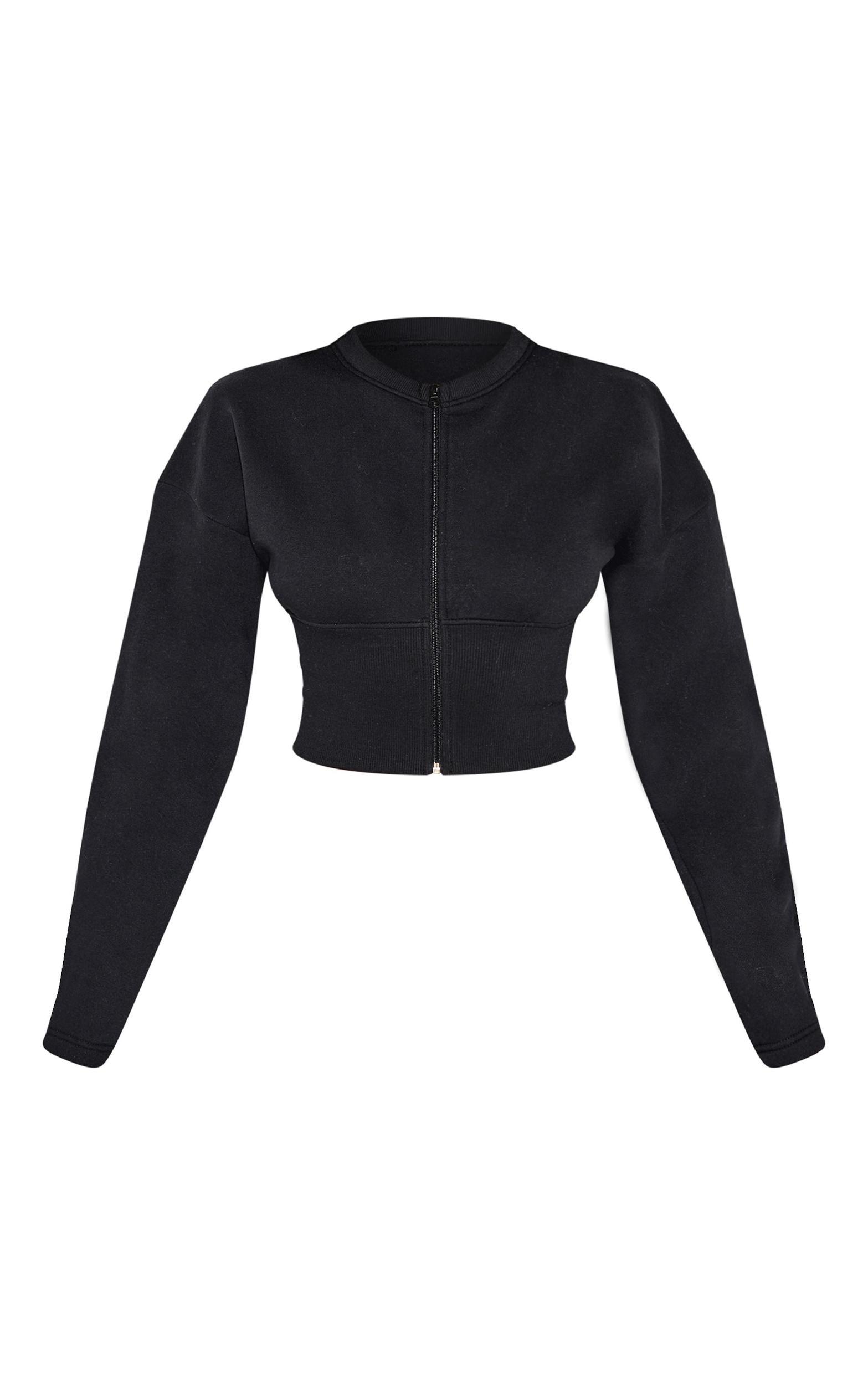 Black Extreme Cinched Waist Sweatshirt Product Image