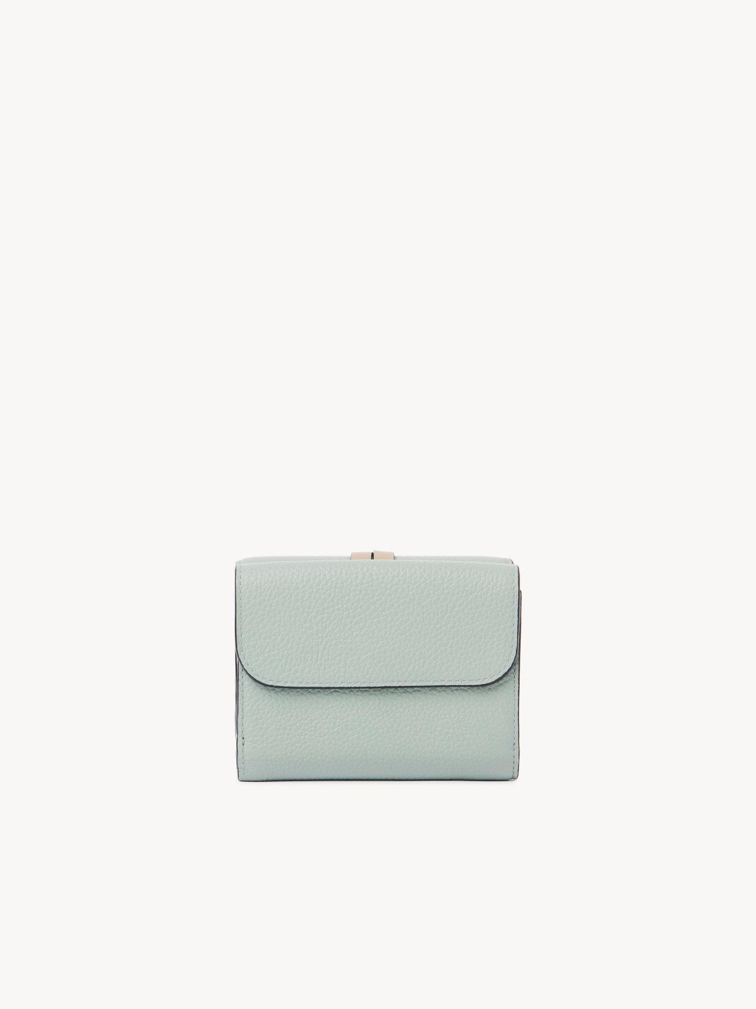 Small Alphabet tri-fold in grained leather Product Image