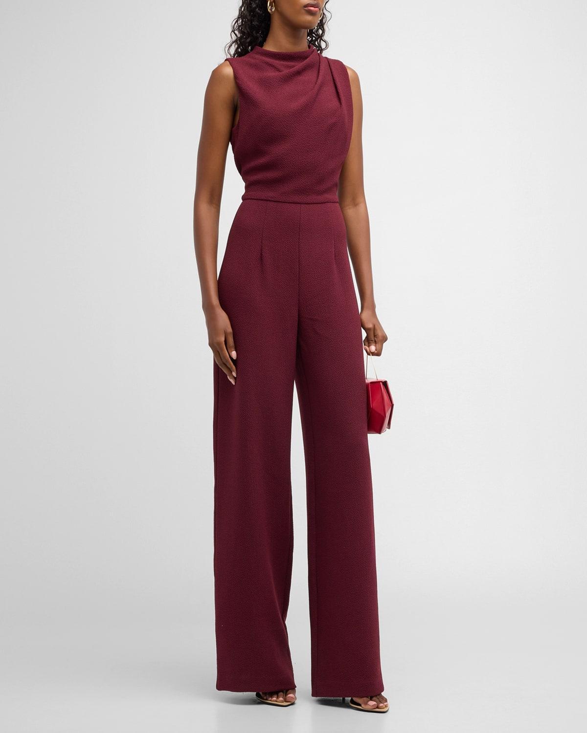 Womens Corinne Sleeveless Flared-Leg Jumpsuit Product Image