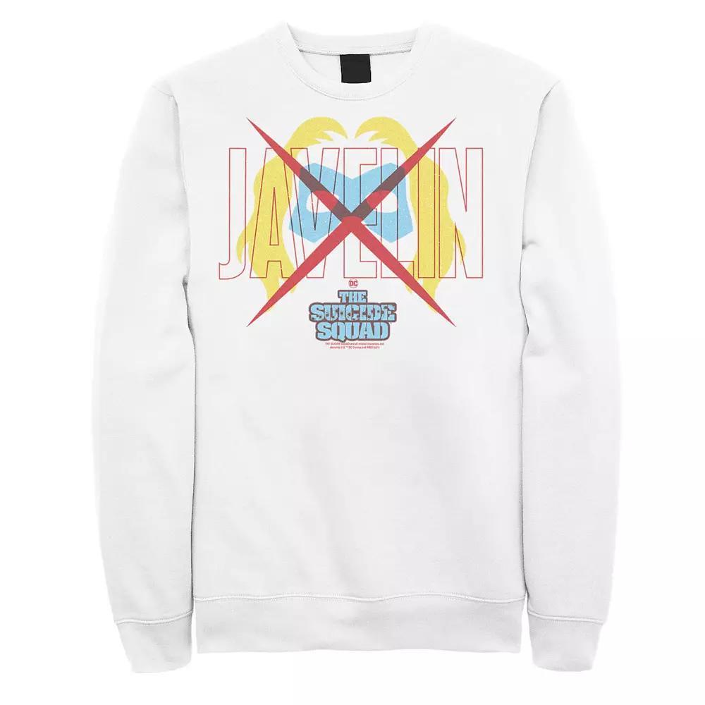 Men's The Suicide Squad Javelin Icon Logo Sweatshirt, Size: Large, White Product Image