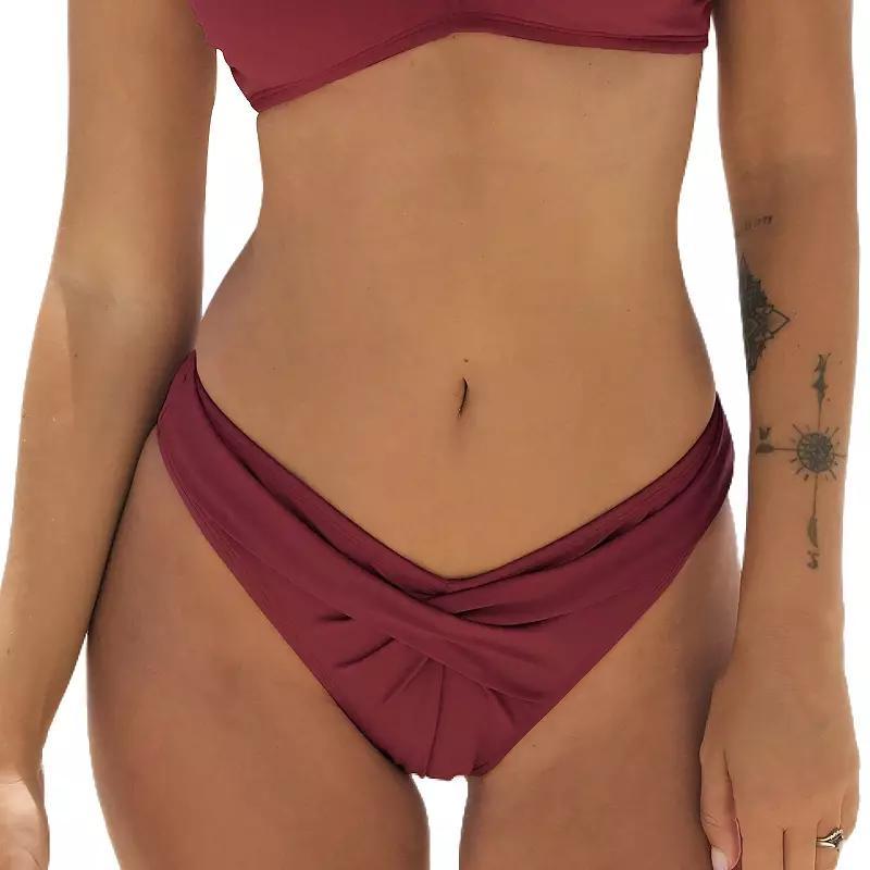Women's Cupshe Mildness Extra Cheeky Bikini Bottoms, Size: Medium, Red Product Image