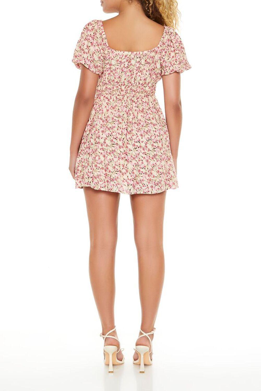 Floral Print Babydoll Mini Dress | Forever 21 Product Image