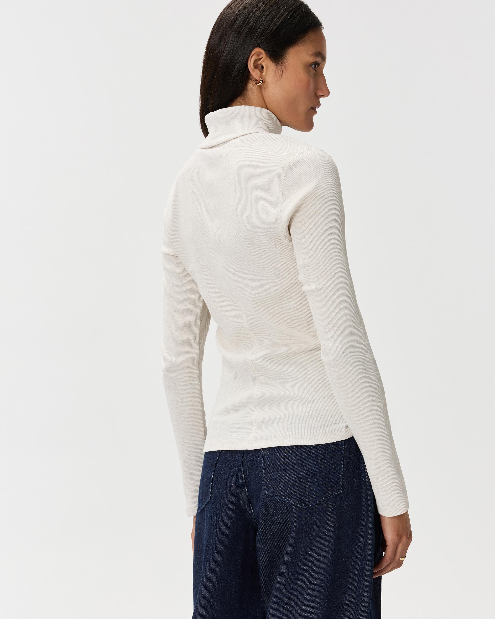 Quince | Women's Micro-Rib Turtleneck Sweater Organic Cotton Product Image