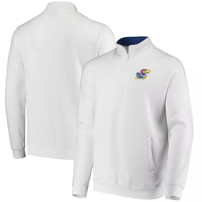 Men's Colosseum White Kansas Jayhawks Tortugas Logo Quarter-Zip Jacket, Size: 3XL Product Image