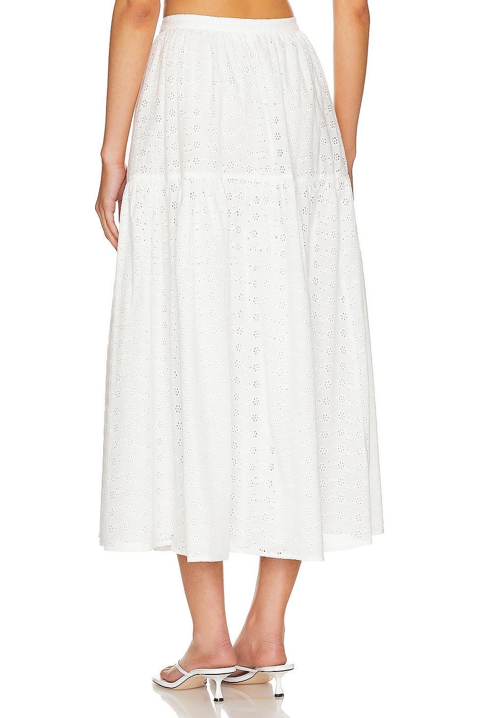 Lovers and Friends Julia Midi Skirt in White Product Image