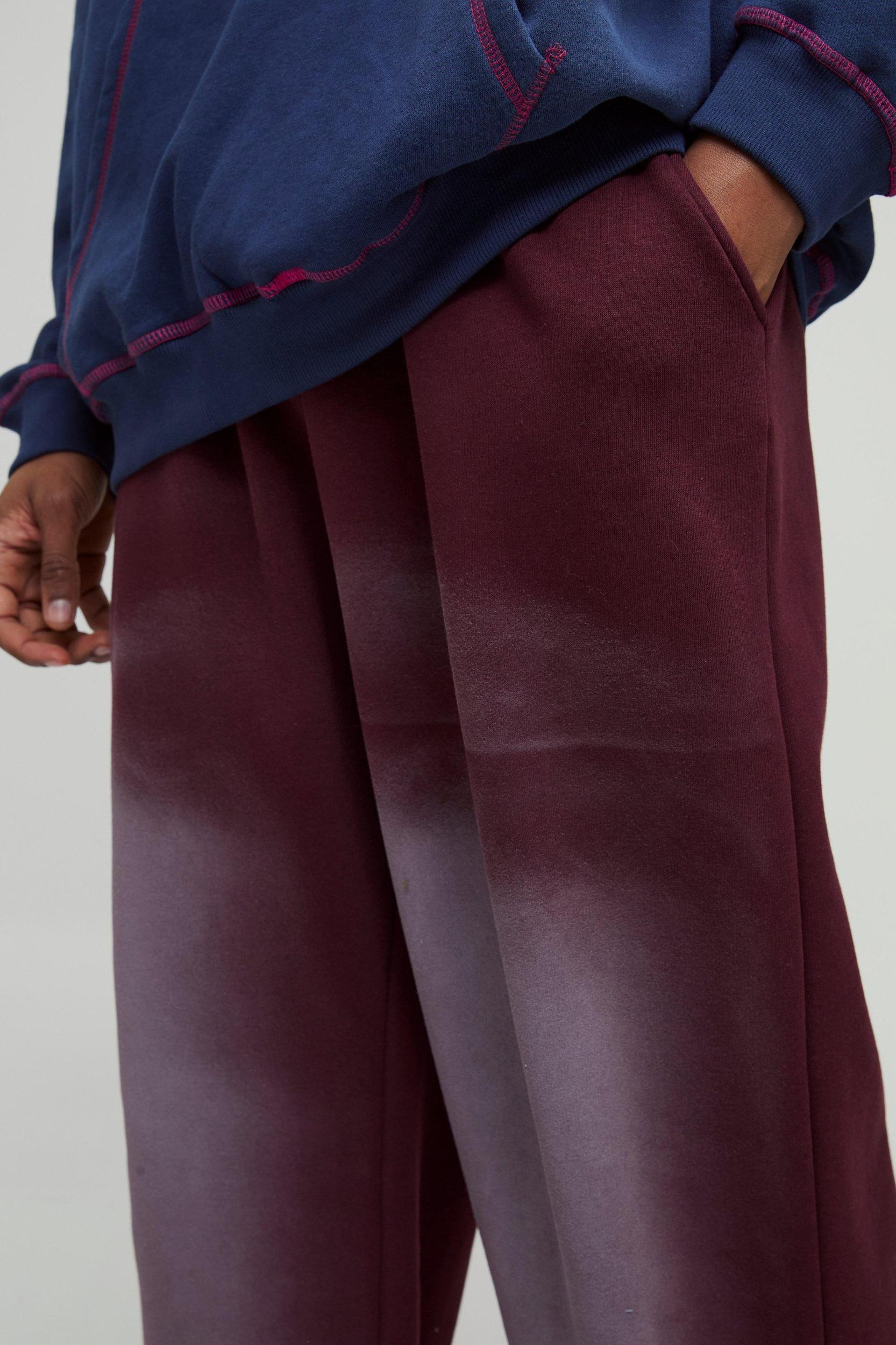 Tall Wide Leg Spray Wash Sweatpants | boohooMAN USA Product Image