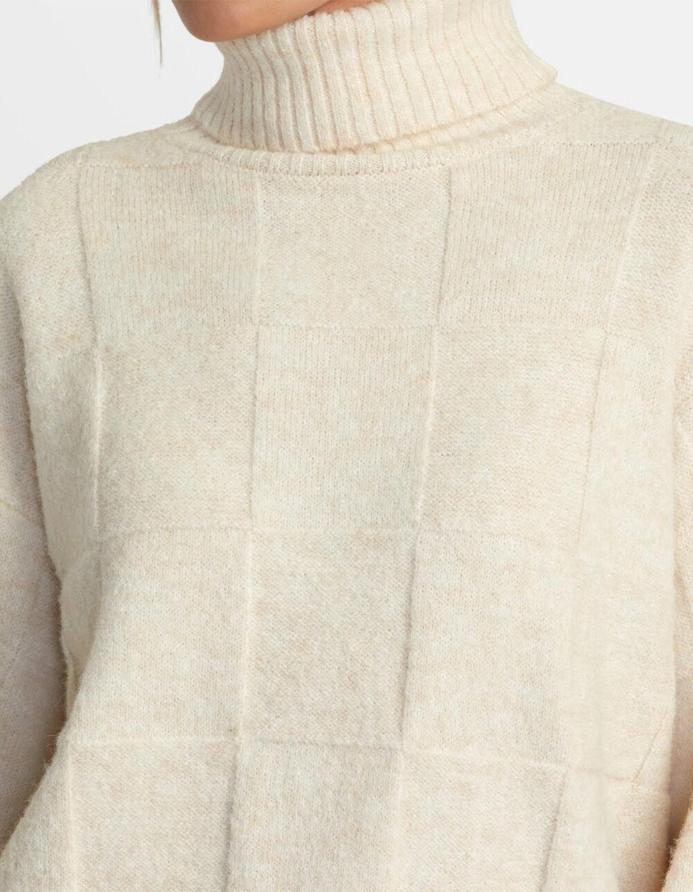 RVCA Vineyard Womens Turtleneck Sweater - CREAM Product Image