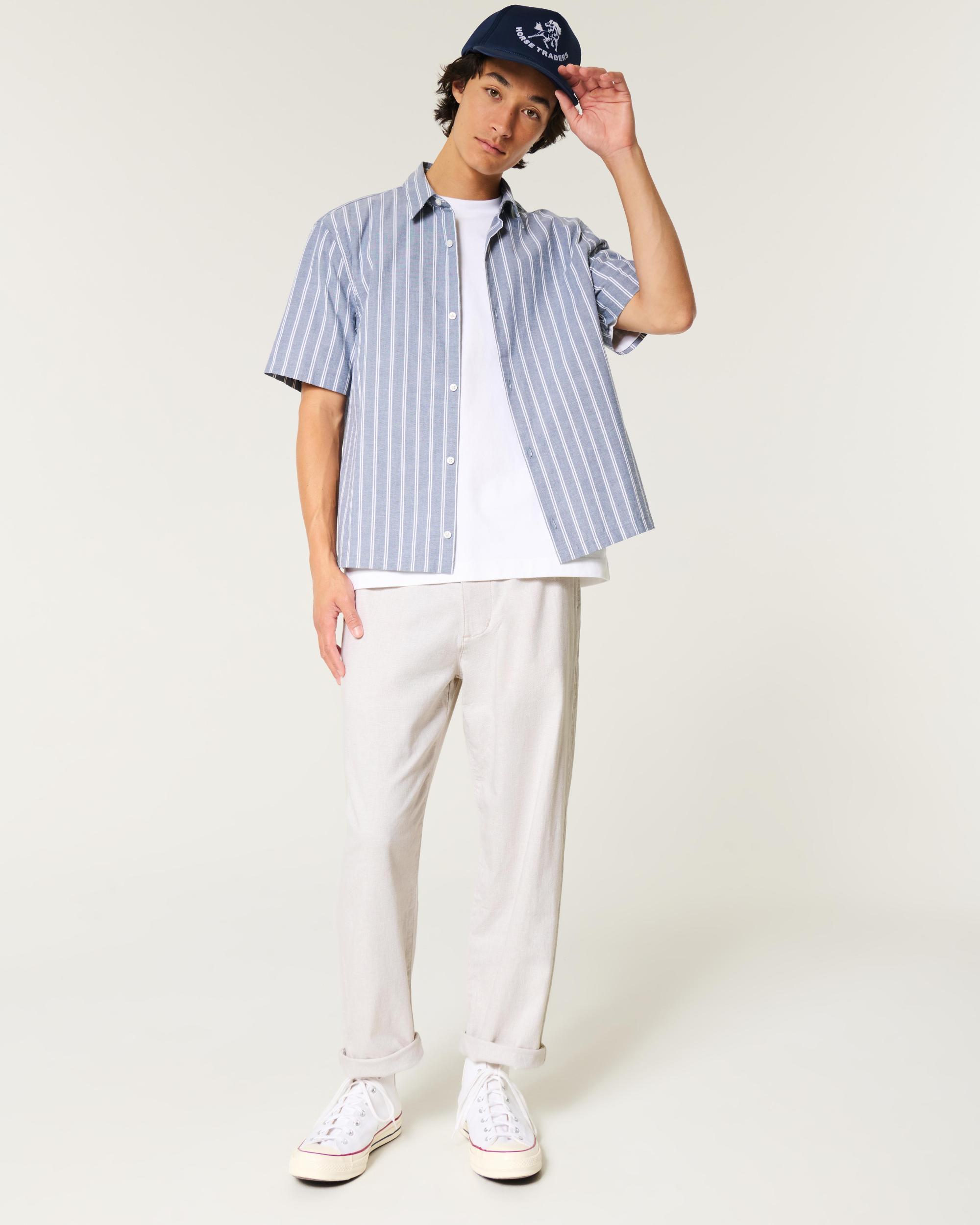 Linen-Blend Loose Pants Product Image