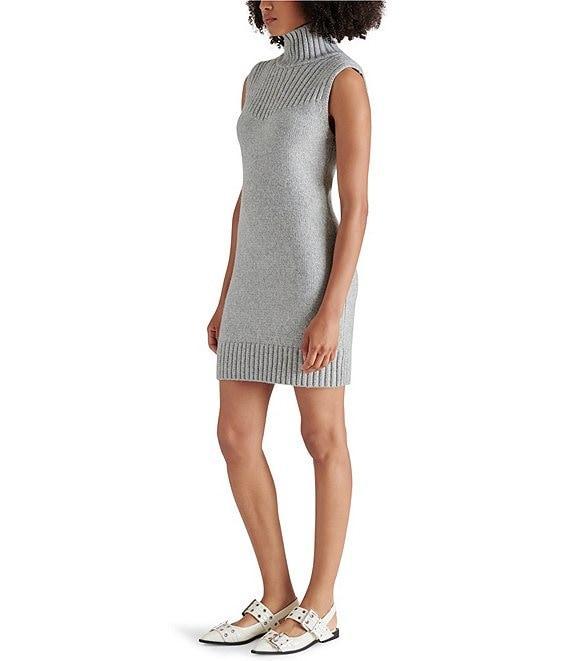 Steve Madden Karissa Turtleneck Sleeveless Sweater Mini Dress Product Image
