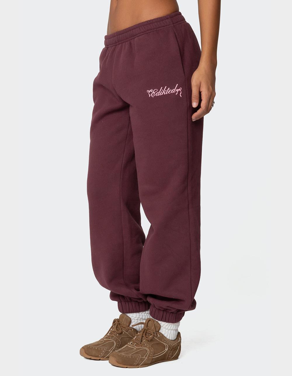 EDIKTED Sasha Bow Detail Sweatpants Product Image