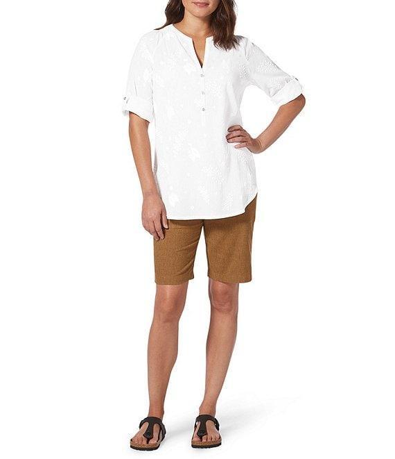 Royal Robbins Women's Oasis Non-Stretch Lawn Woven Split V-Neck 3/4 Sleeve Tunic Product Image