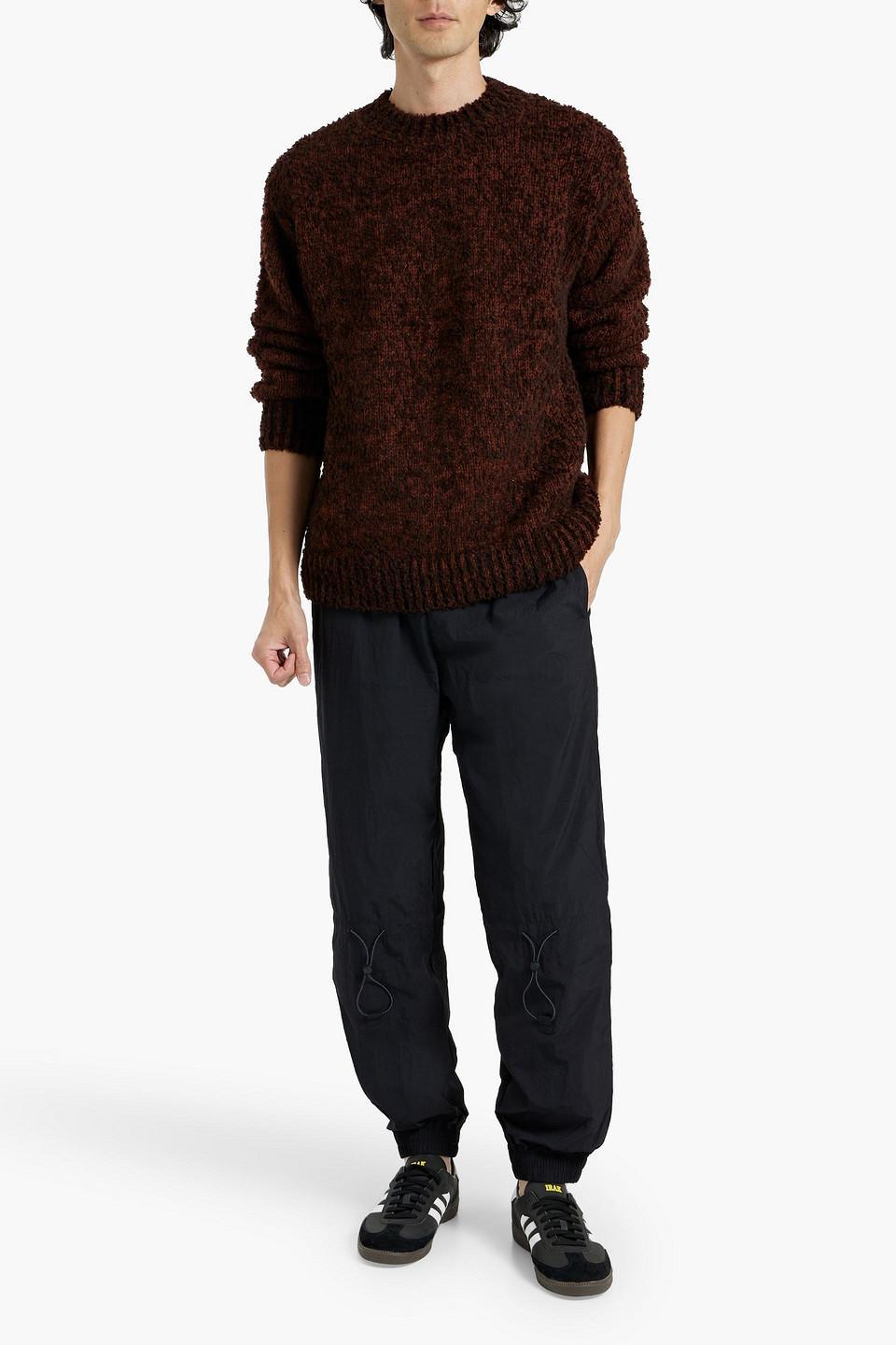 DRIES VAN NOTEN Marled Wool-blend Sweater In Brown Product Image