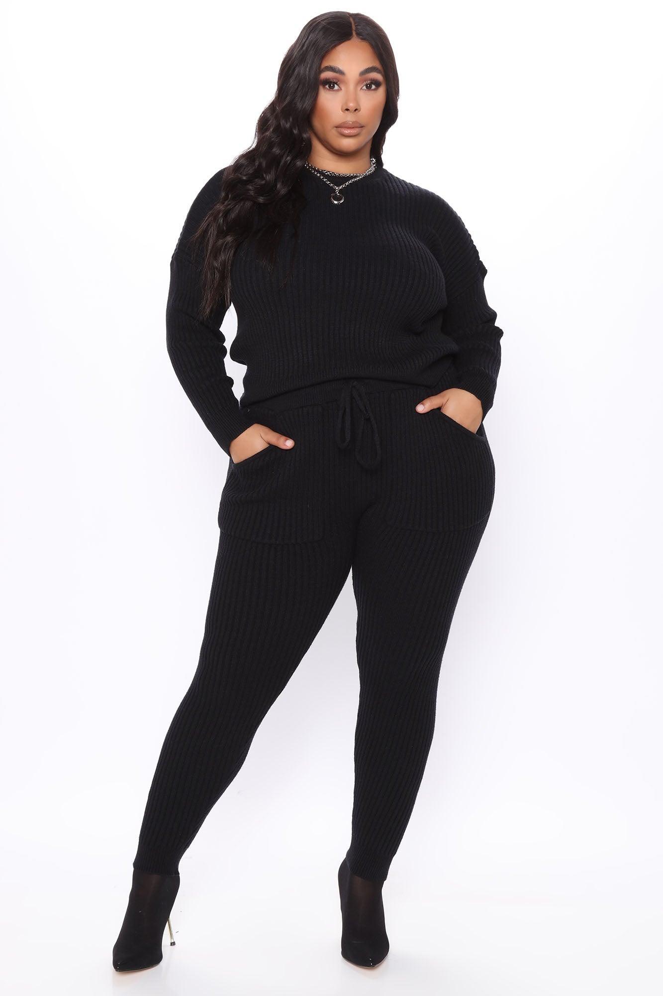 Cozy Nights Pant Set - Black Product Image