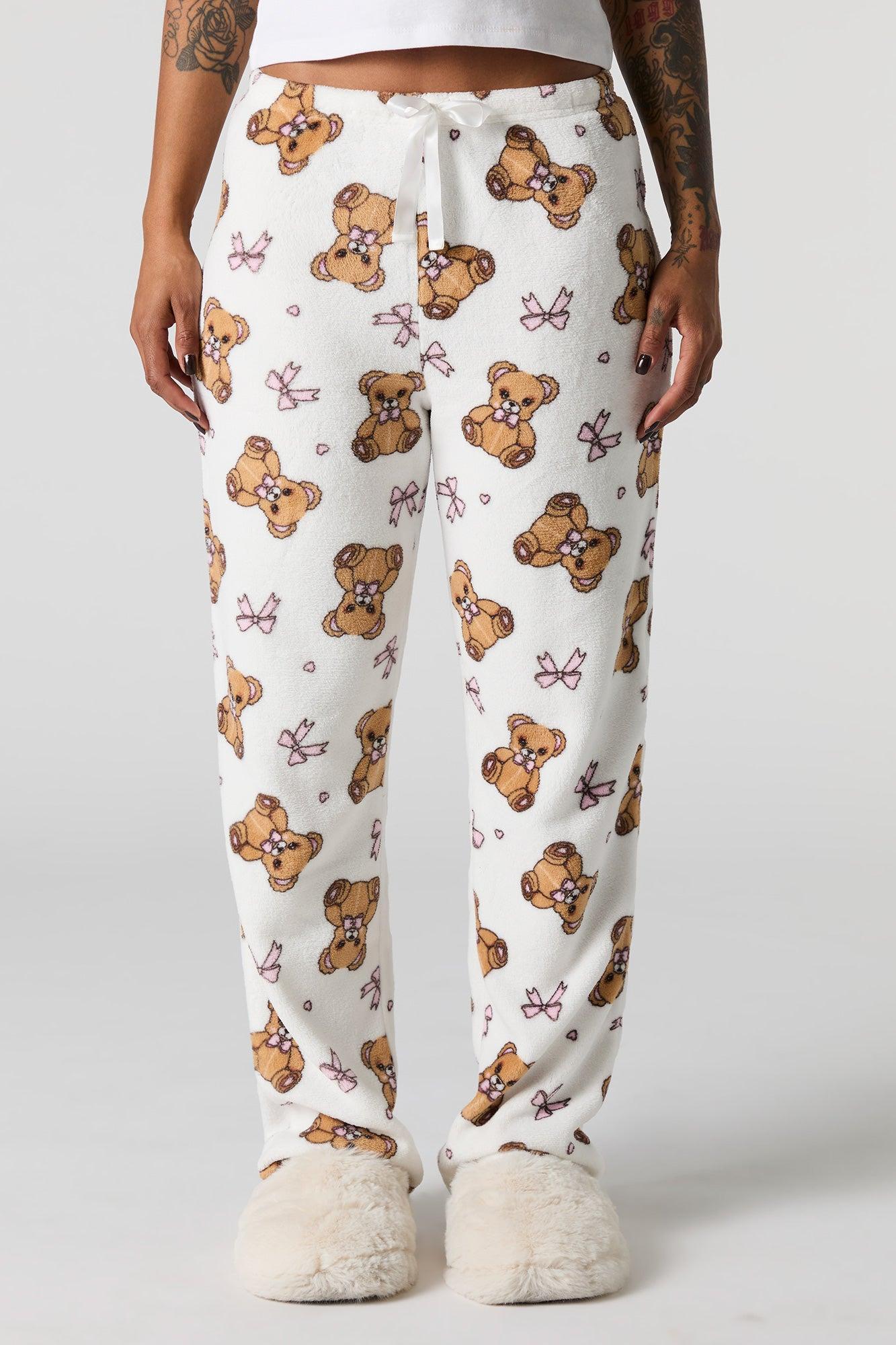 Printed Plush Pajama Pant Female Product Image