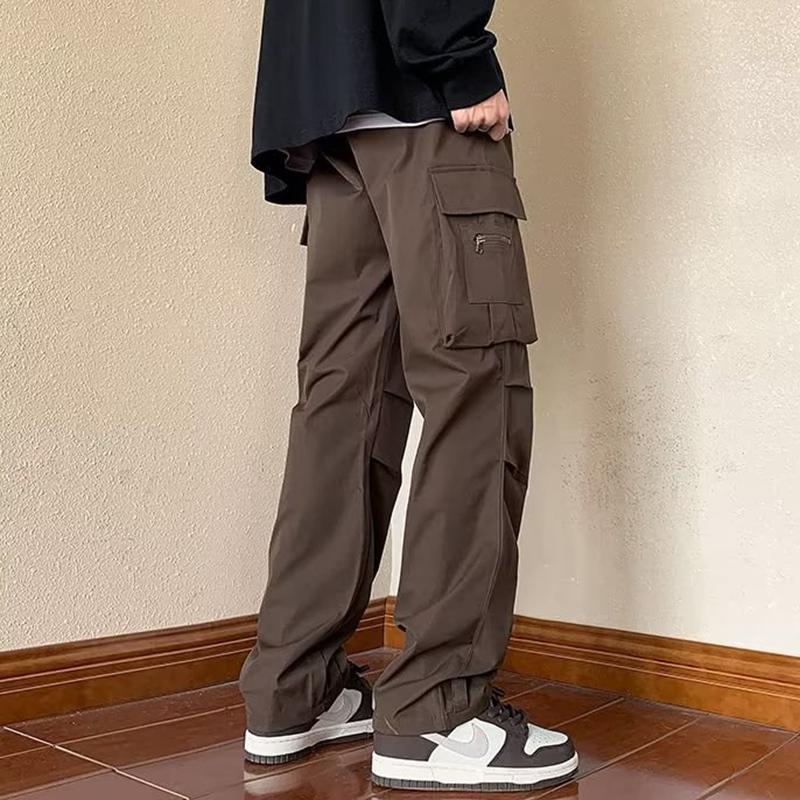 Sopula Casual Loose Pocket Straight Leg Pants Product Image