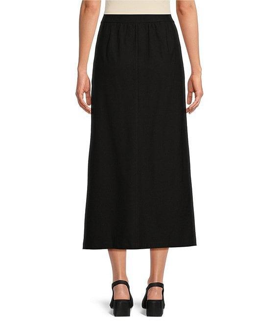 Eileen Fisher Petite Stretch Crepe Front Slit Straight Skirt Product Image