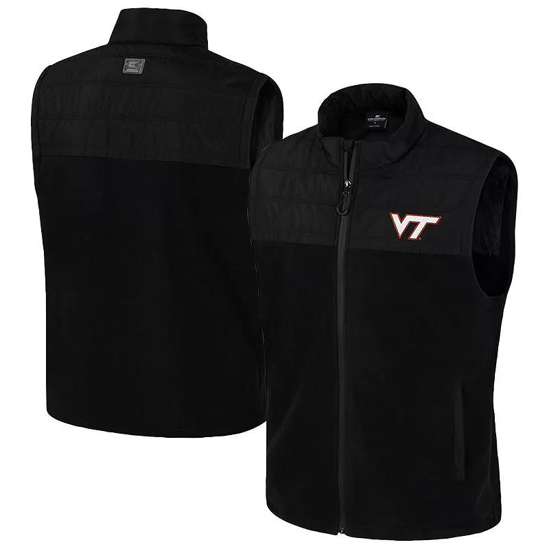 Men's Colosseum  Black TCU Horned Frogs Block The Sun Full-Zip Vest, Size: XL Product Image