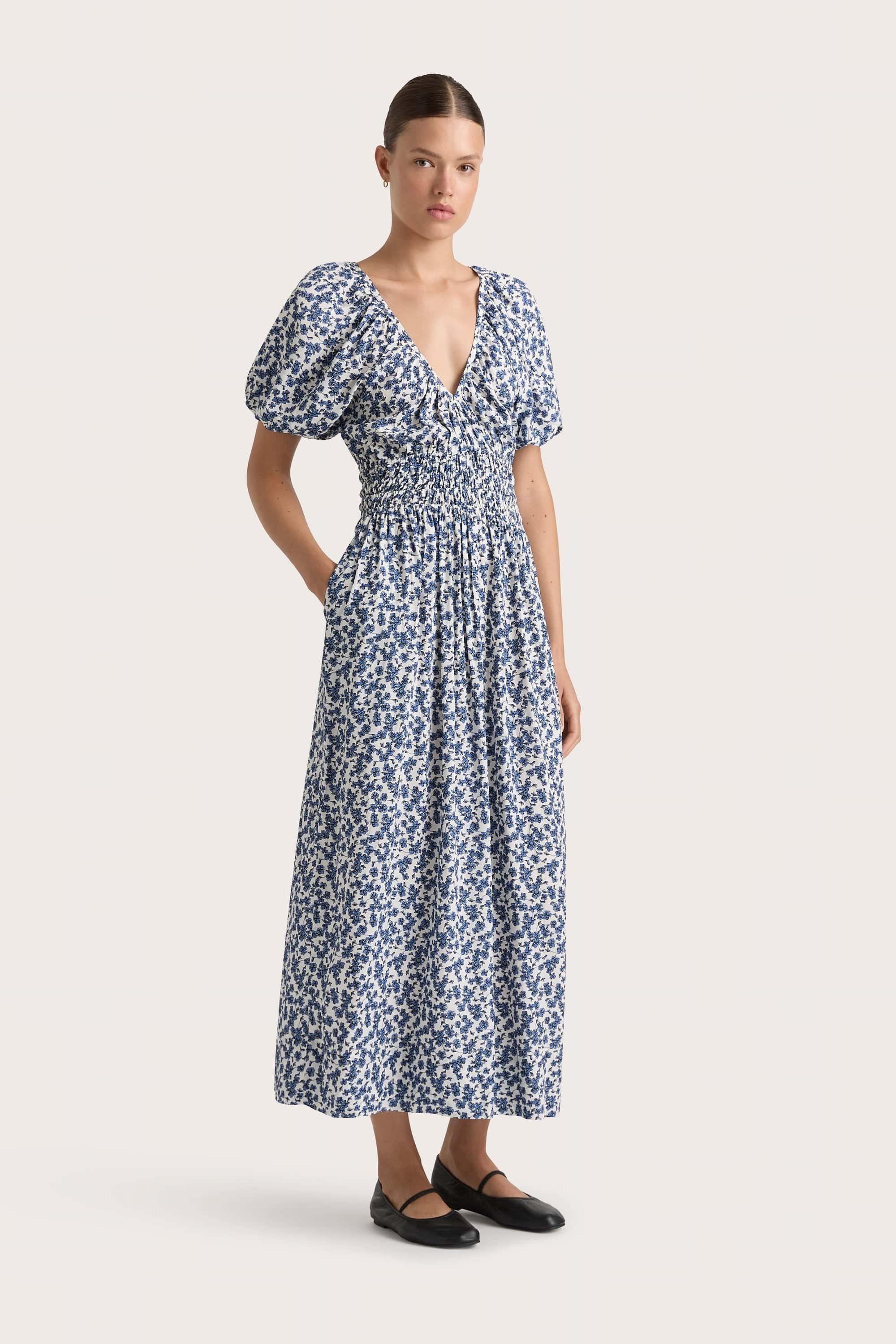 Valras Midi Dress Leilani Mid Blue - Final Sale Product Image