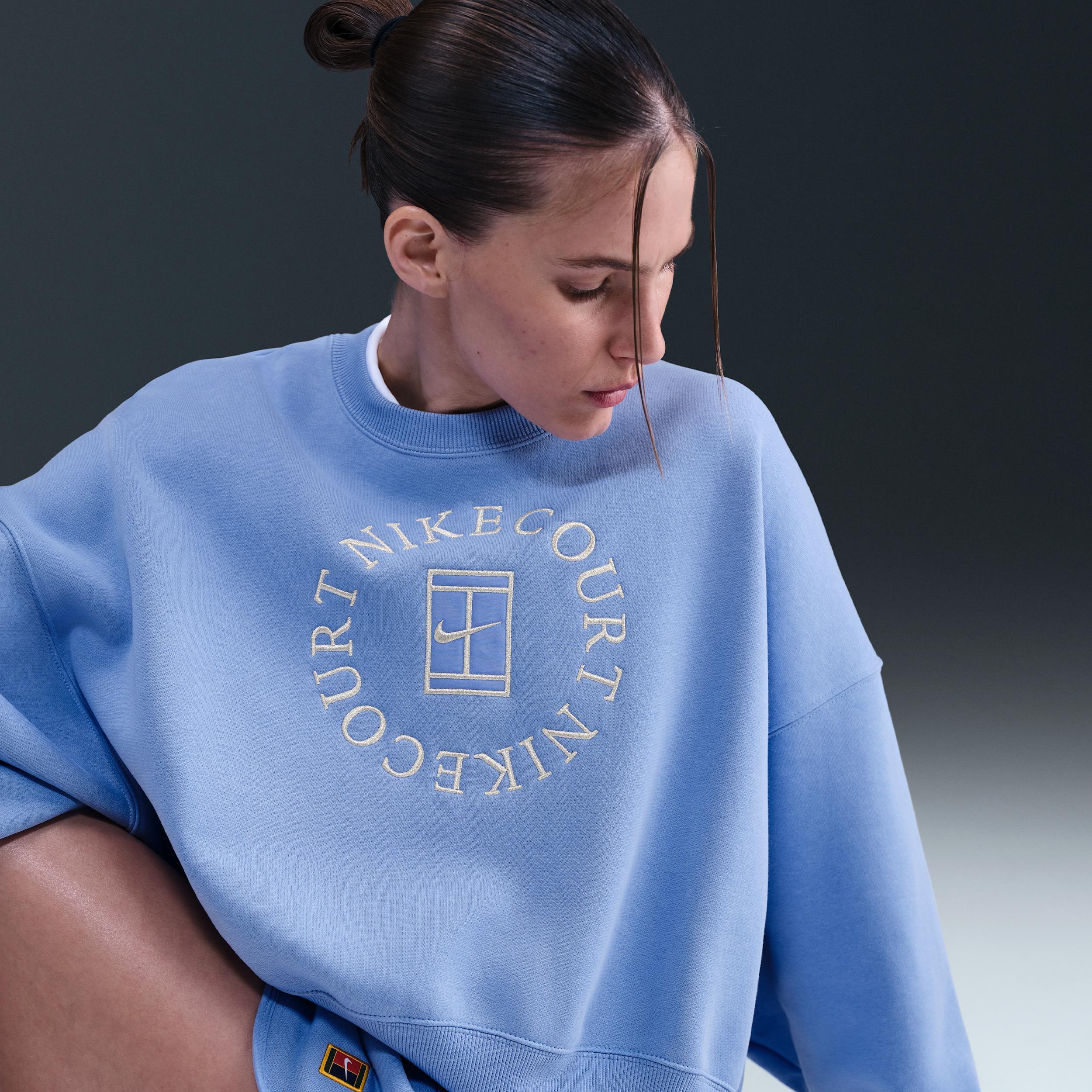 Nike Women's Court Heritage Phoenix Fleece Over-Oversized Crew-Neck Sweatshirt Product Image