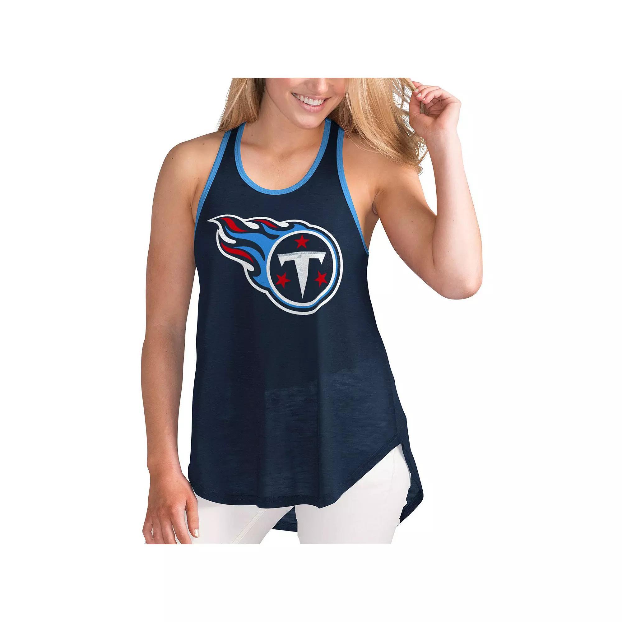 Women's G-III 4Her by Carl Banks Navy Tennessee Titans Tater Tank Top, Size: XL, Blue Product Image